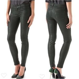 NWT J Brand Coated Denim Jeans-Metallic Gold-Skinny-Size 30